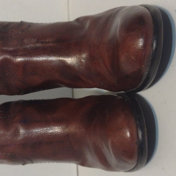 Donna pui tall brown leather boots made in Italy size 37 - Picture 12 of 16